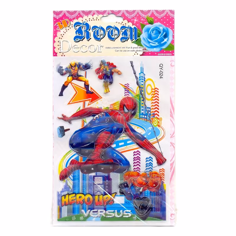 برچسب مدل سه بعدی طرح مرد عنکبوتی