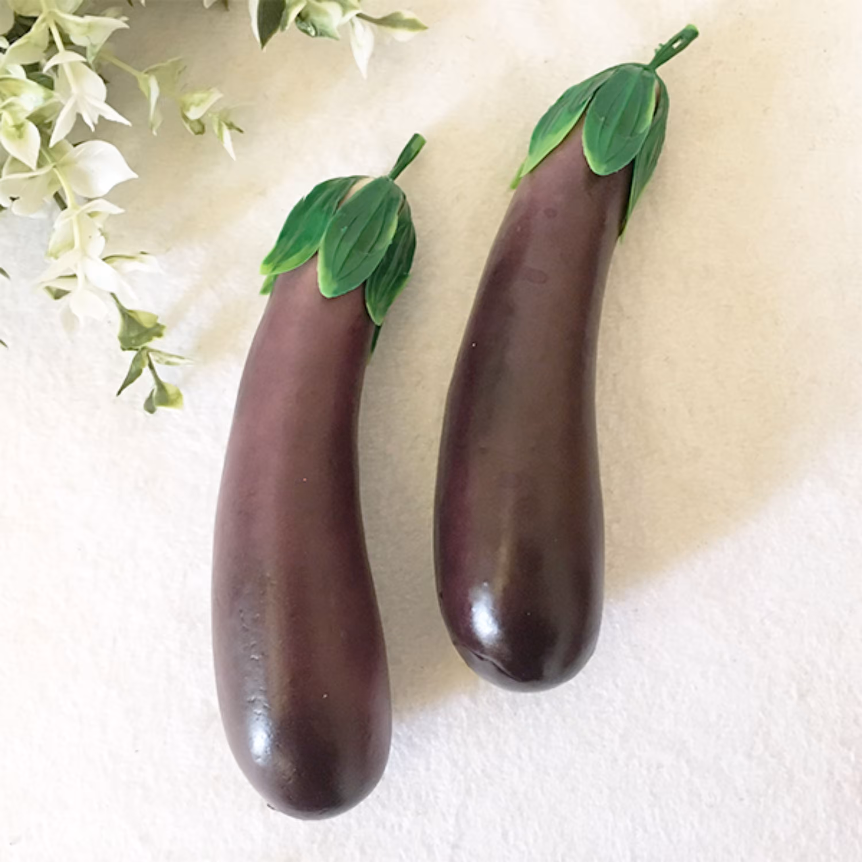 بادمجان مصنوعی بسته 2 عددی ابعاد 19 در 4 سانتی متر