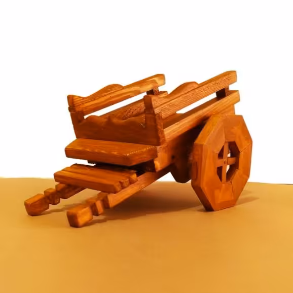 استند گل چوبی  طرح ارابه دستساز