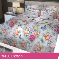 سرویس لحاف یکنفره دیجیتال پنبه ای سارای کد3004