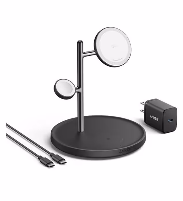 شارژر بی سیم 15W انکر مدل ( MagGo B25M3 (3 in 1 Stand