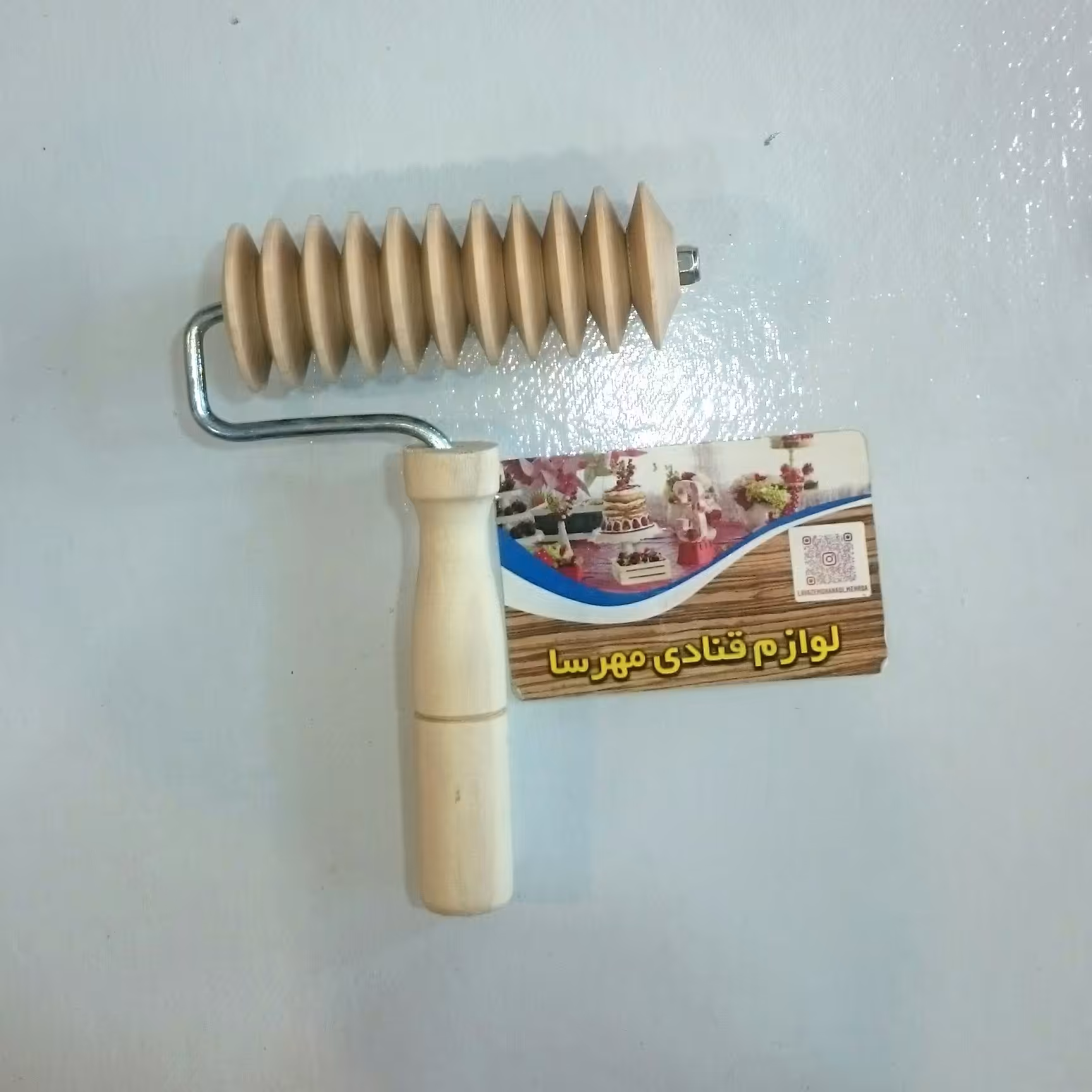 وردنه غلطکی طرحدار 10 سانت 