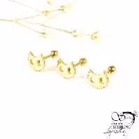 پیرسینگ گوش طرح گربه استیل کد 9258