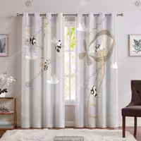 پرده اتاق بچه مدل عروسکی پاندا  PK-6795