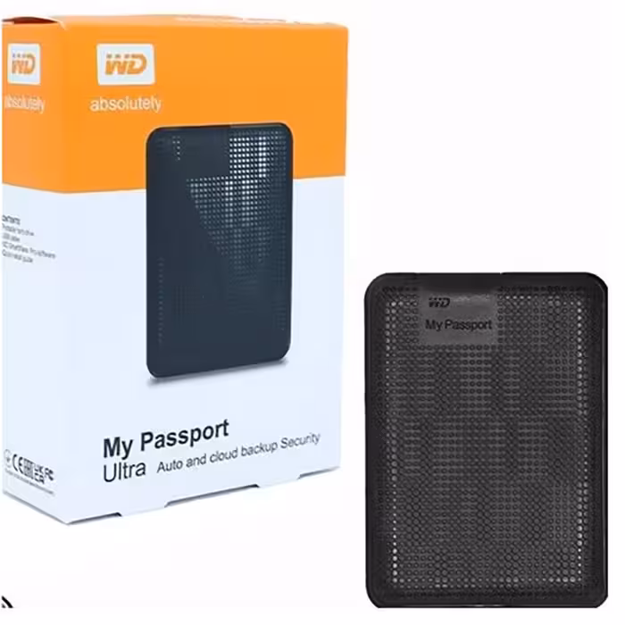 باکس هارد 2.5 اینچ USB3 وسترن دیجیتال مدل MY Passport Ultra پک نارنجی