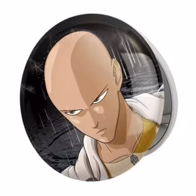 آینه جیبی خندالو طرح سایتاما انیمه مرد تک مشتی One Punch Man مدل تاشو کد 11395