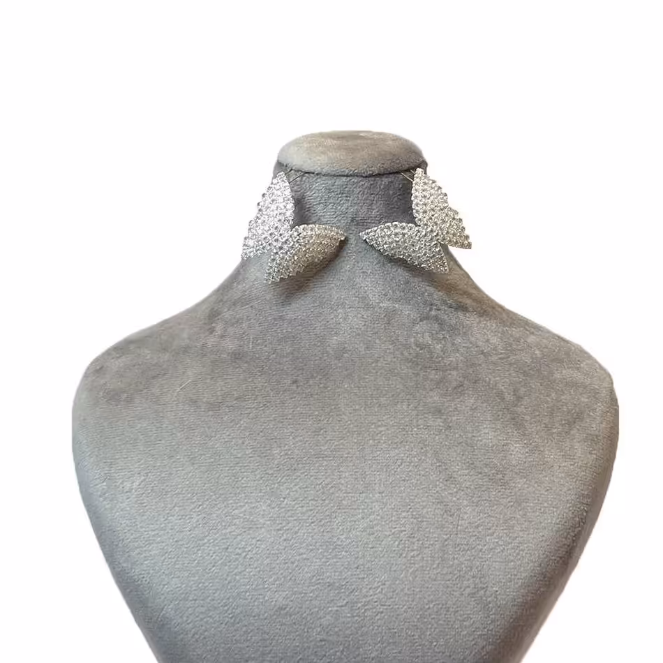 گوشواره نقره ای پروانه کوچک