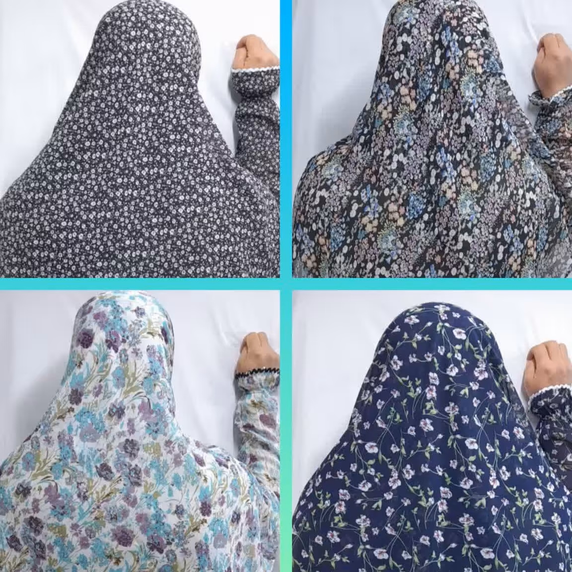 ست روسری و ساق حریرکرپ