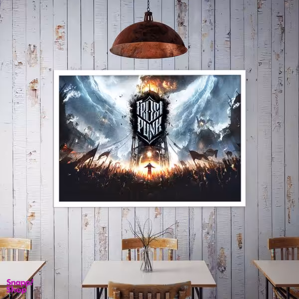 تابلو نوری بکلیت طرح بازی گیمنت Frostpunk مدل W-s1401