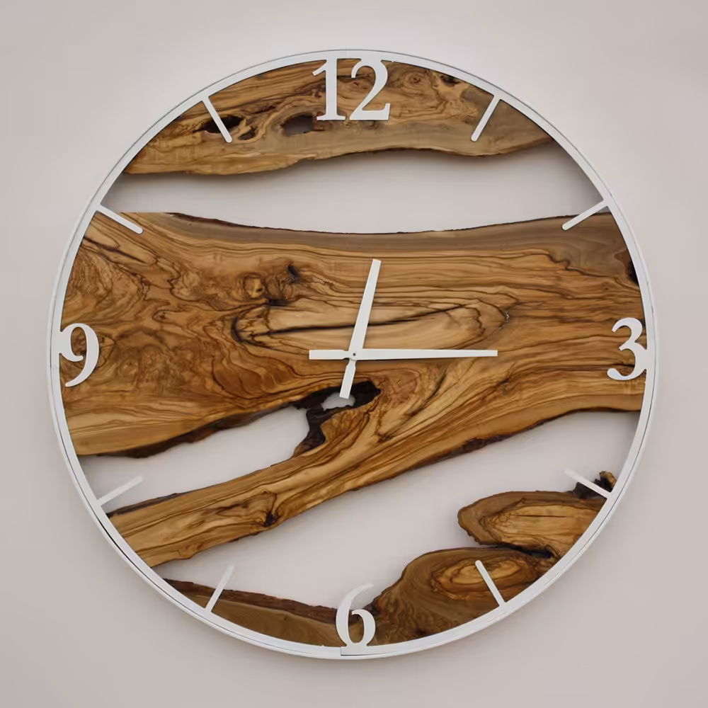ساعت دیواری چوبی کد 025