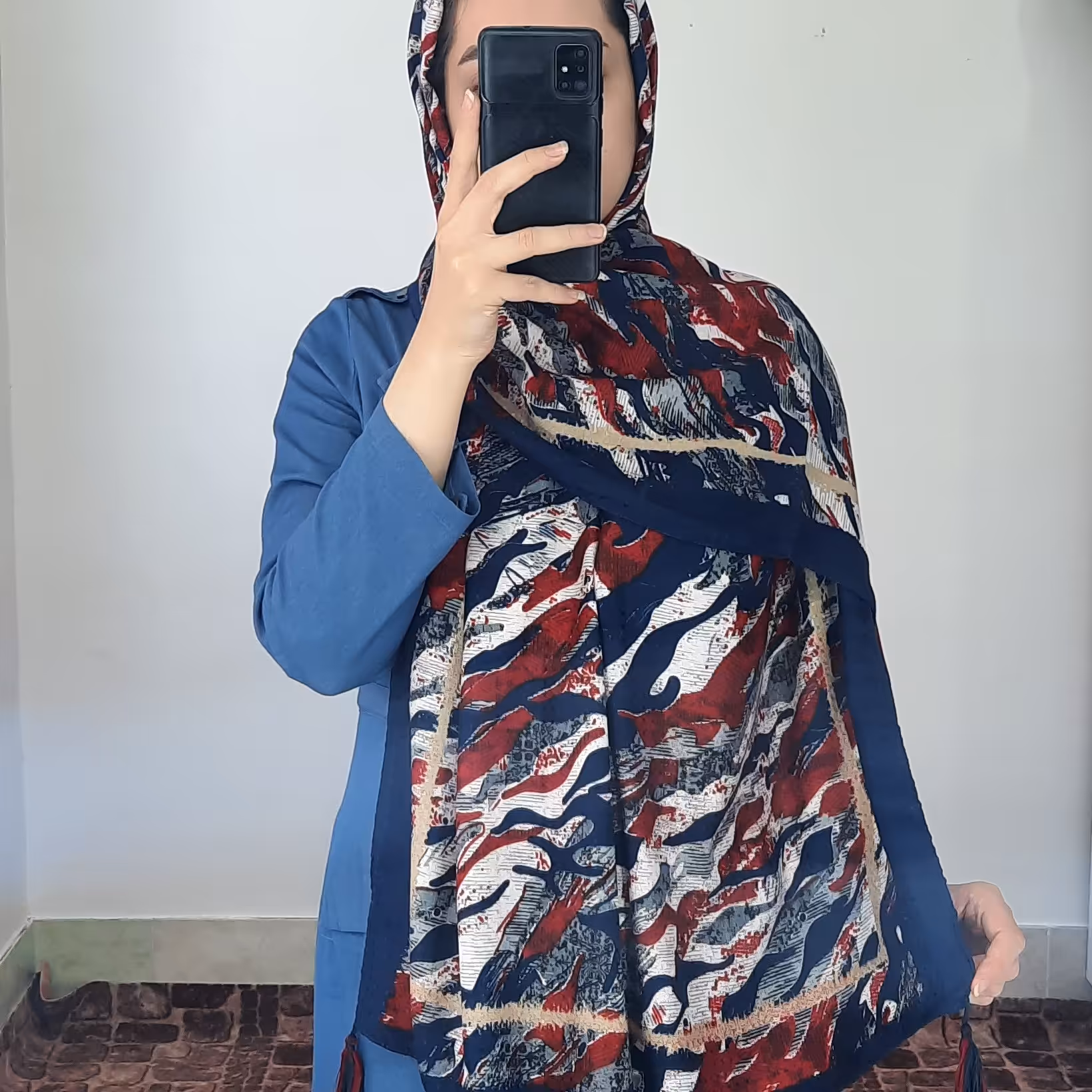 شال نخی منگوله دار 14