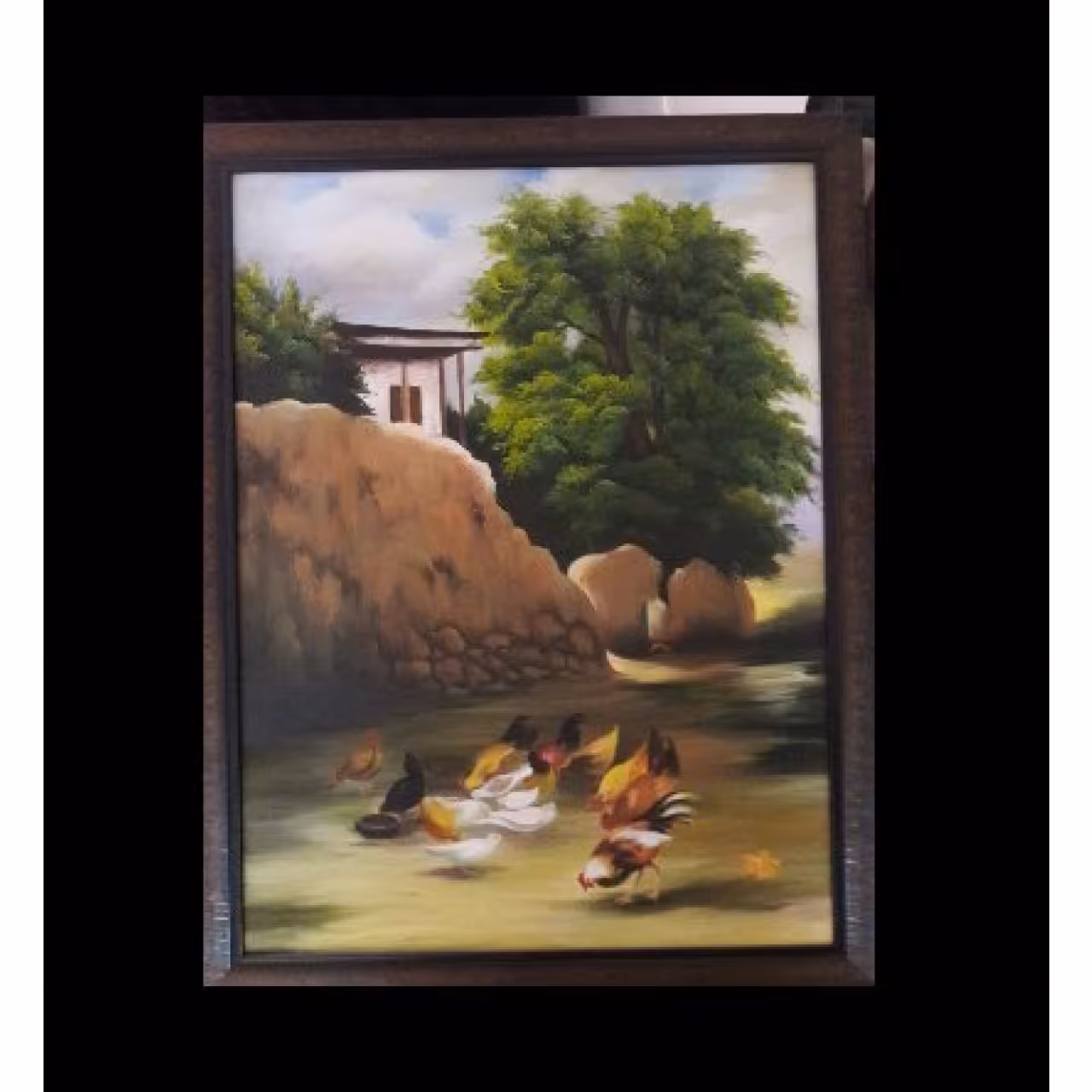 تابلوی نقاشی خانه ی روستایی