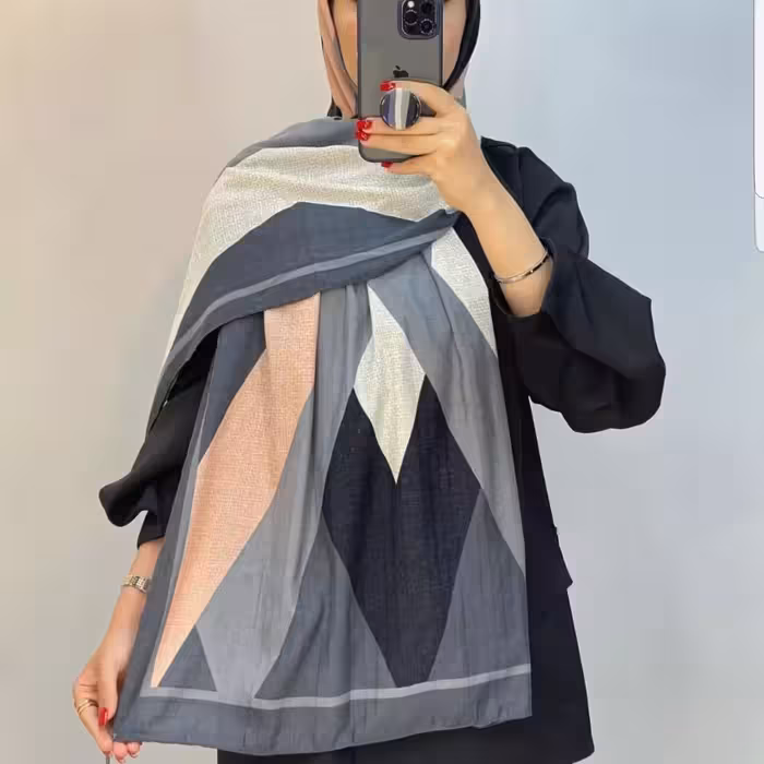 شال نخی سبک تابستانی منگوله دار 