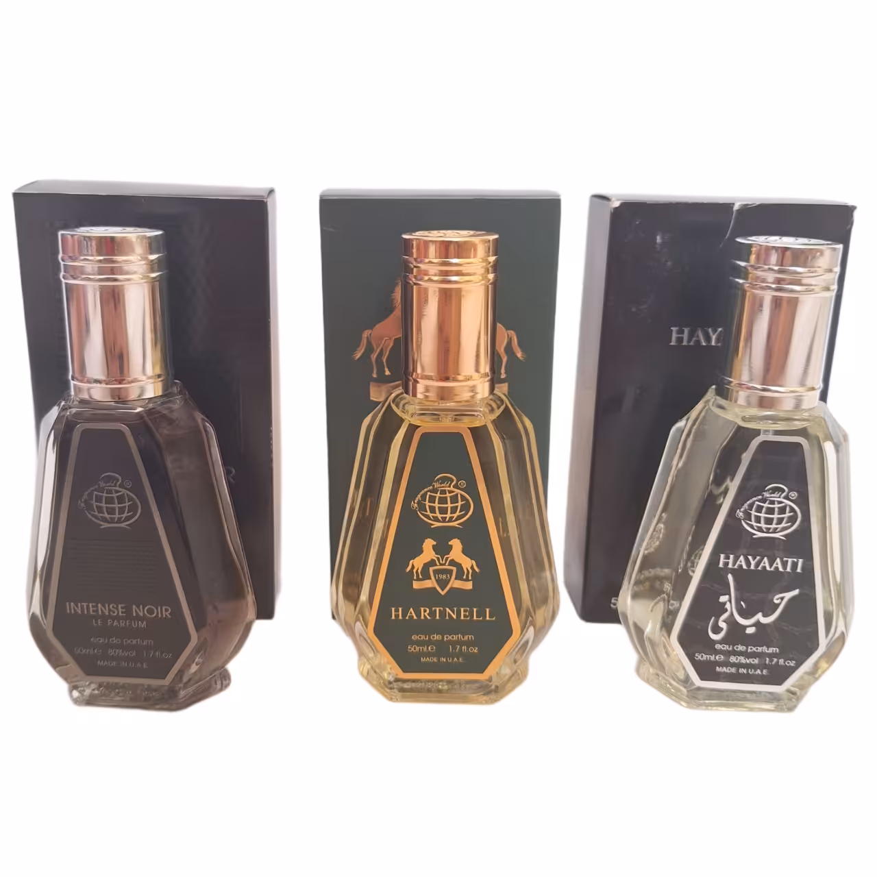 پک تابستانی اقتصادی سه عددی عطر های مردانه فرگرانس ورد مدل مارلی هالتان, اینتنس نویر, حیاتی حجم 50میل