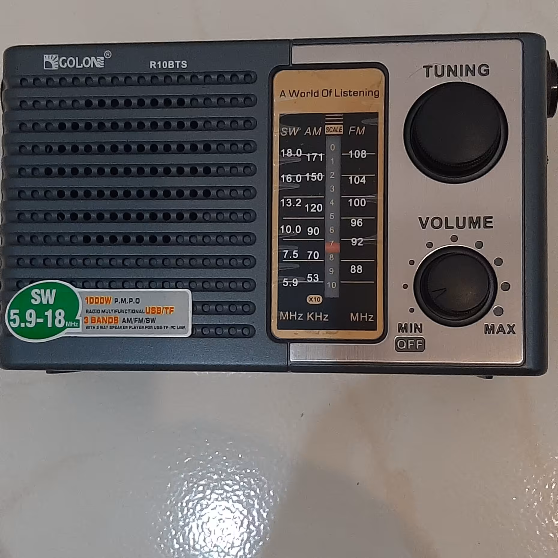 اسپیکر پاوربانک رادیو بلوتوث و فلش خورشیدی