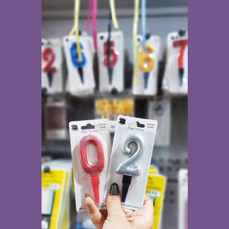 شمع عدد متالیک