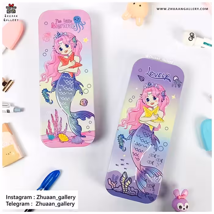 جامدادی فلزی برجسته طرح پری دریایی