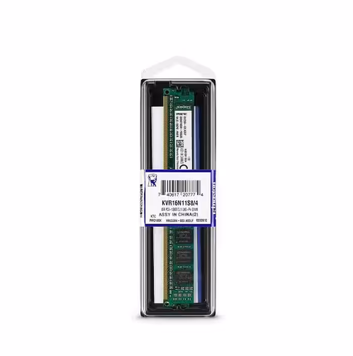رم کامپیوتر کینگستون تک کاناله 4 گیگابایت / Kingston KVR RAM 1600MHz CL11 DDR3