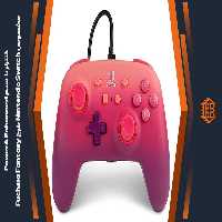 کنترلر با سیم PowerA Enhanced مخصوص Nintendo Switch – طرح Fuchsia Fantasy