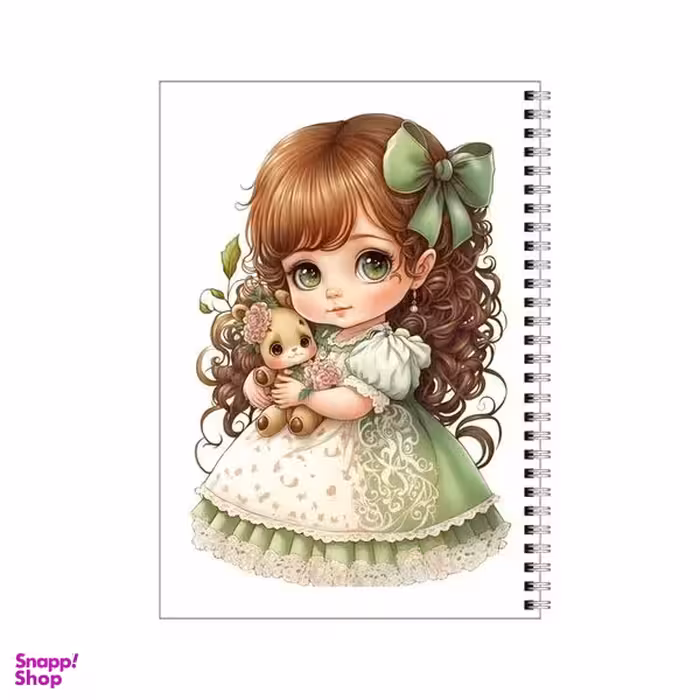 دفتر مشق 100 برگ بامبیلیپ طرح دختر و خرس کیوت کد 5480717