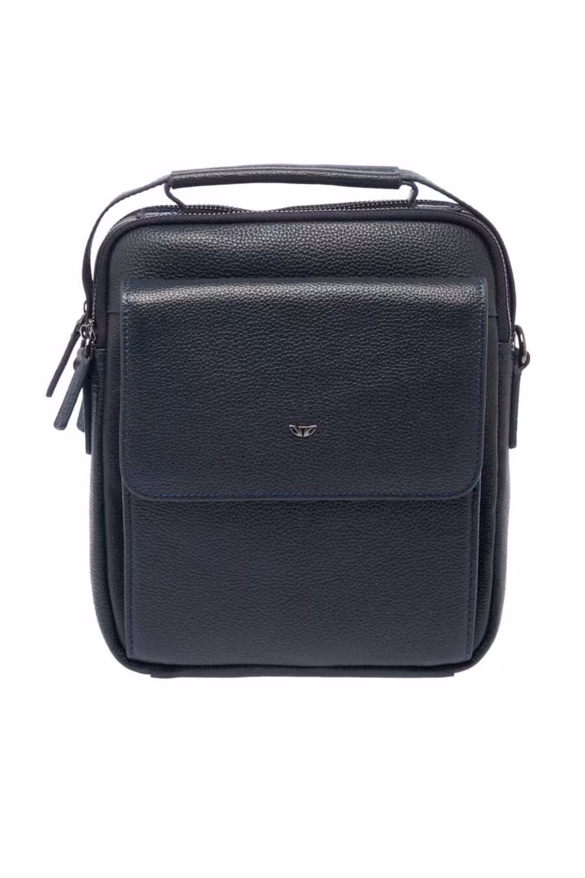 کیف پیام رسان آبی مردانه کیسه بند چرمی سرمه‌ای 21399x86 Tergan