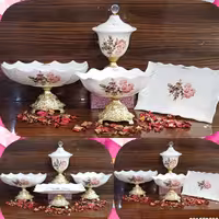 سرویس پذیرایی 4 تکه طرح ترانسفر گل رز 1