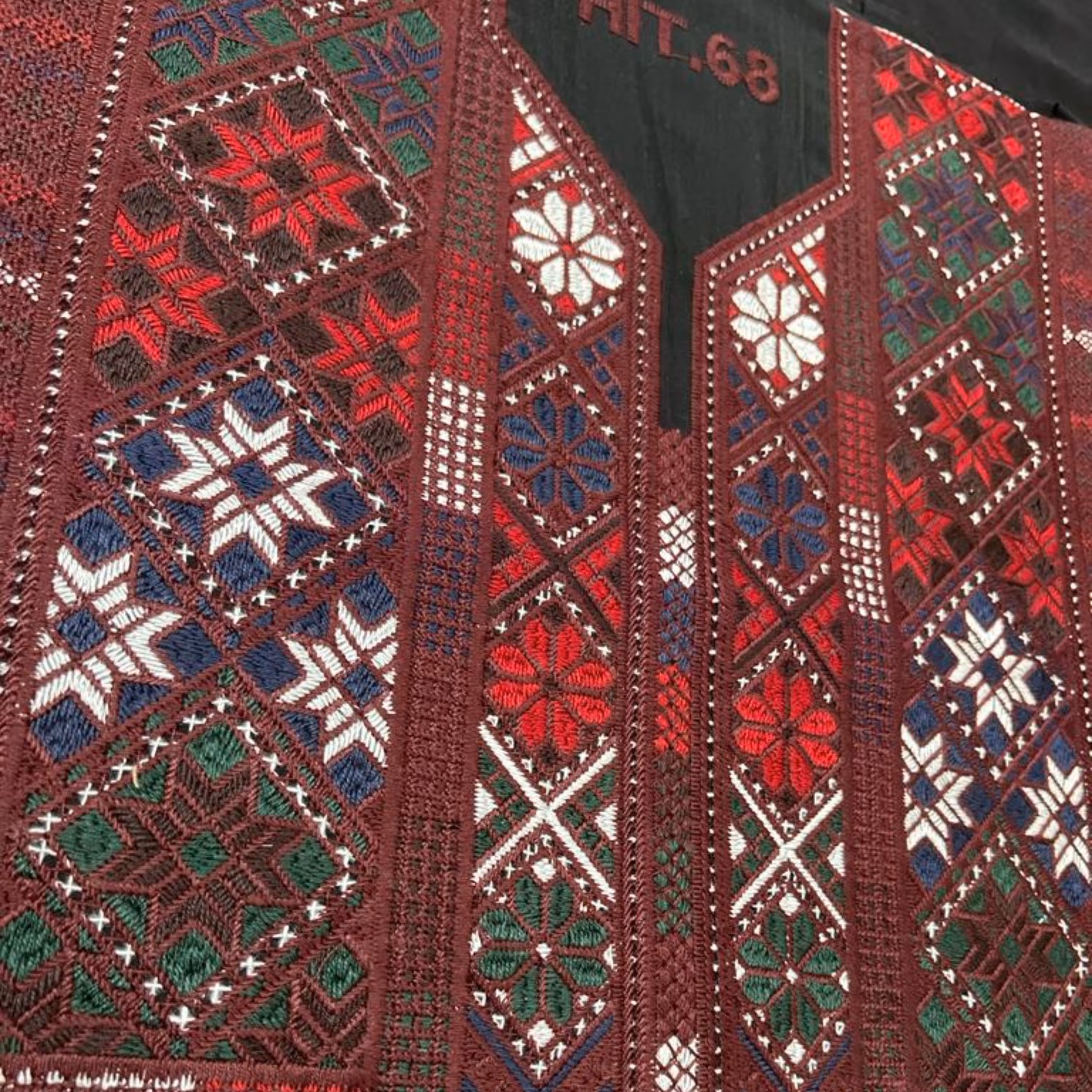 پنل شش تکه بلوچی دوزی جگری