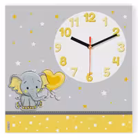 ساعت دیواری کودک MOMMY طرح فیل و قلب کد 1114