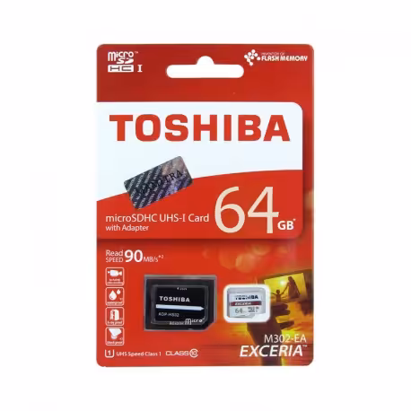 کارت حافظه microSDHC توشیبا مدل M302-EA کلاس 10 سرعت 90MBps با ظرفیت 64 گیگابایت