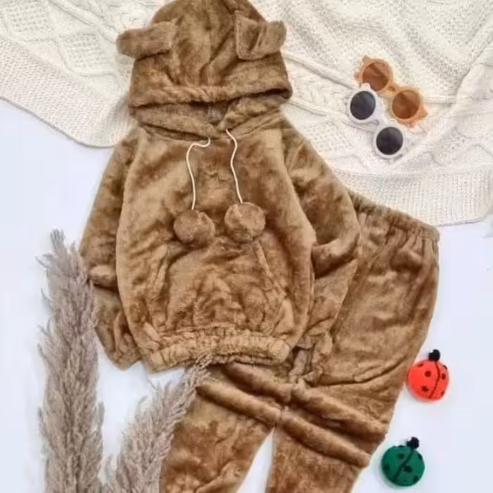 هودی شلوار  گرم و نرم تدی اسپرت دخترانه و پسرانه 