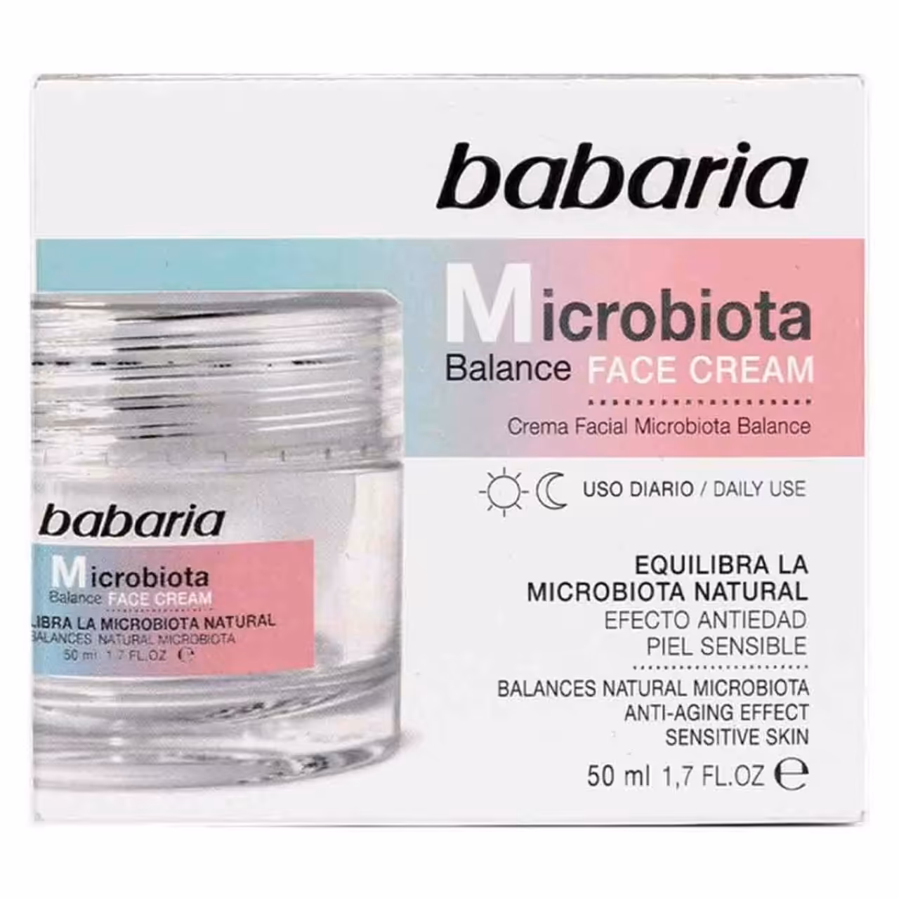 کرم احیا کننده پوست حساس باباریا مدل Microbiota حجم 50 میل