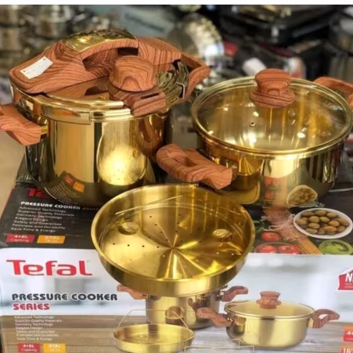 زودپز طلایی تفال فرانسه(اصلی)زیرش حک شده زود پز تفال