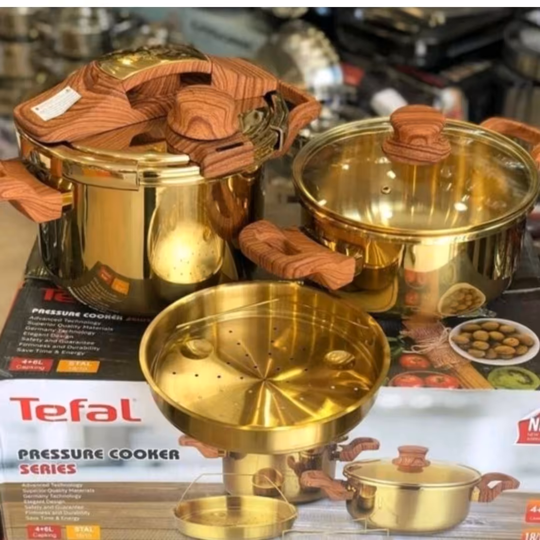 زودپز طلایی تفال فرانسه(اصلی)زیرش حک شده زود پز تفال