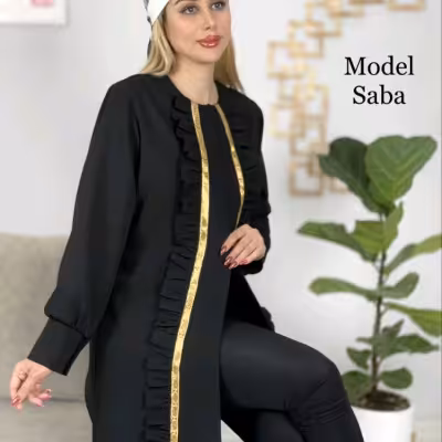 مانتو مجلسی کرپ مدل صبا
