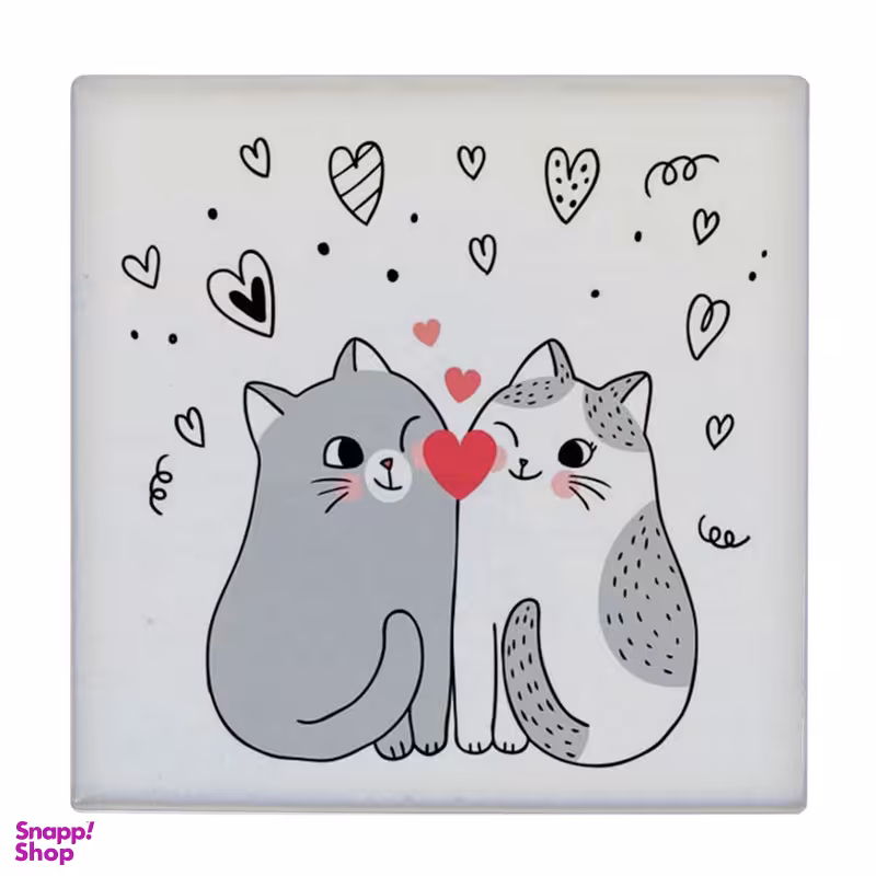 زیر لیوانی طرح نقاشی دو گربه کد 5927750_4661