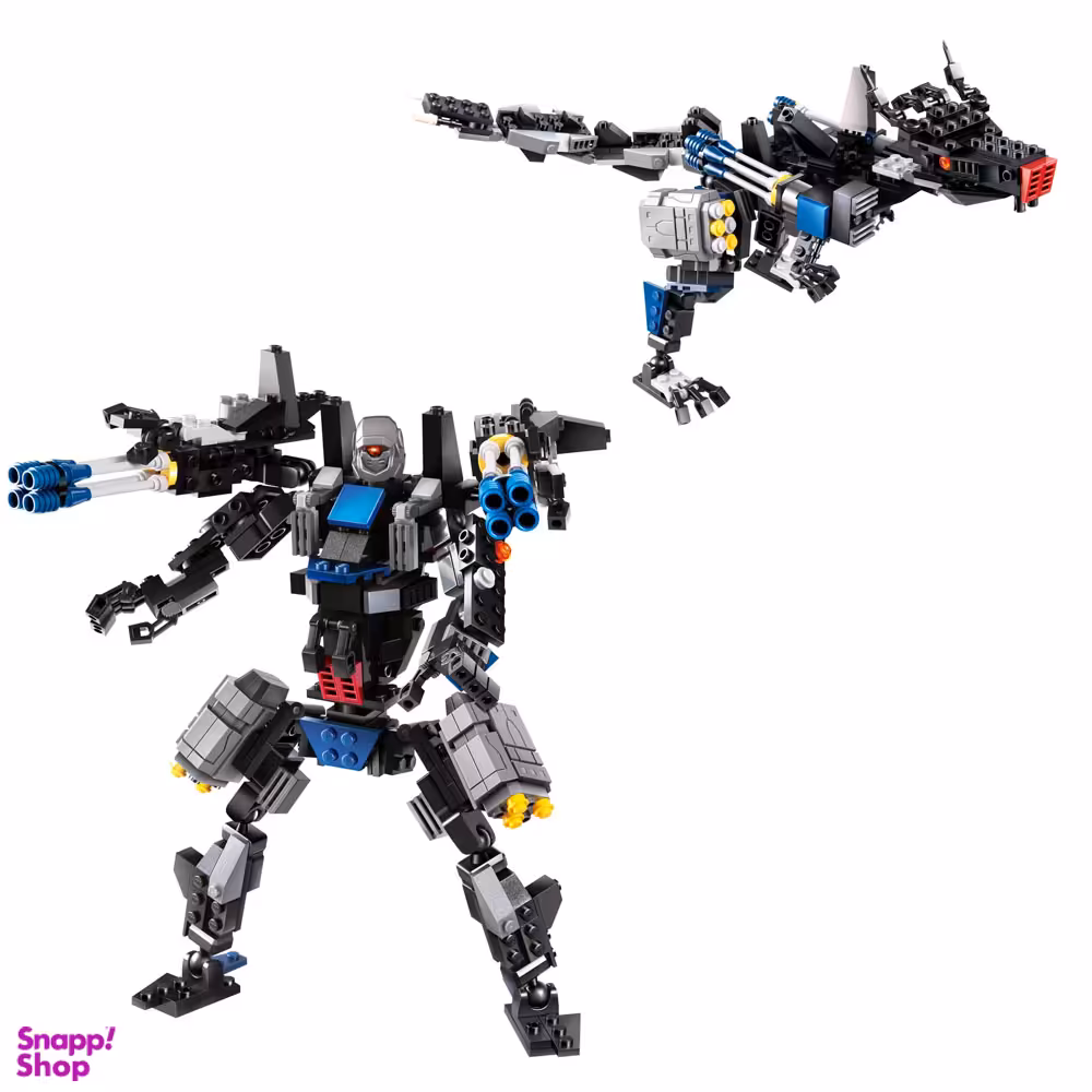 ساختنی طرح ربات و سگ مجموعه 2 عددی