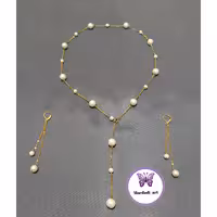 نیمست گردنبند و گوشواره مروارید