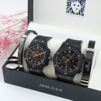 ساعت مچی ست مردانه و زنانه هابلوت رنگ‌بندی سیاه Hublot