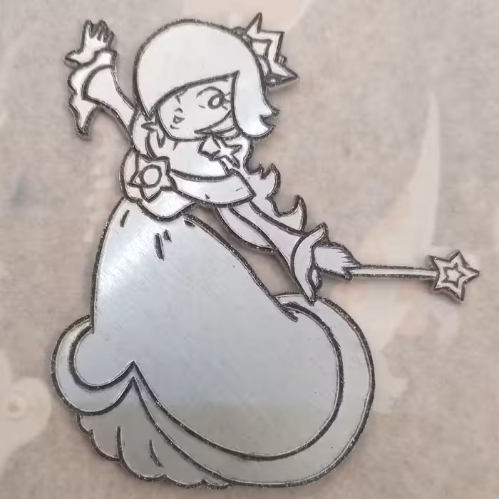 پلاک سوپر ماریو Super Mario ( نماد بازی قارچ خور ) 8  روزلینا  Rosalina   آلومینیومی
