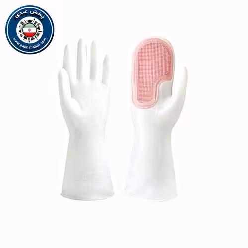 دستکش ظرفشویی مدل اسکاچ دار