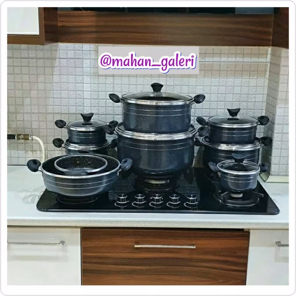 سرویس قابلمه 16 پارچه گرانیتی لب چدن سهند با سایز 32