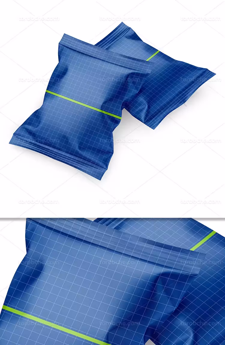 موکاپ بسته بندی آبنبات کوچک | گرافیک با طعم تربچه