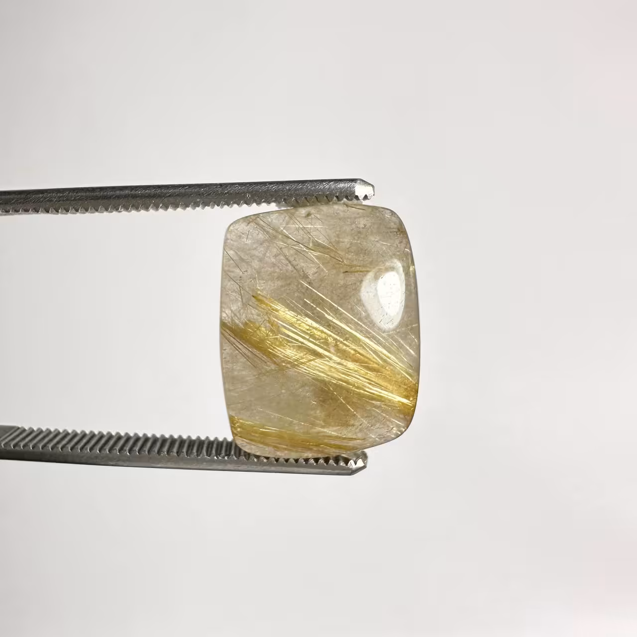 نگین کوارتز مویی (در مویی) طبیعی باکیفیت برزیلی 235089