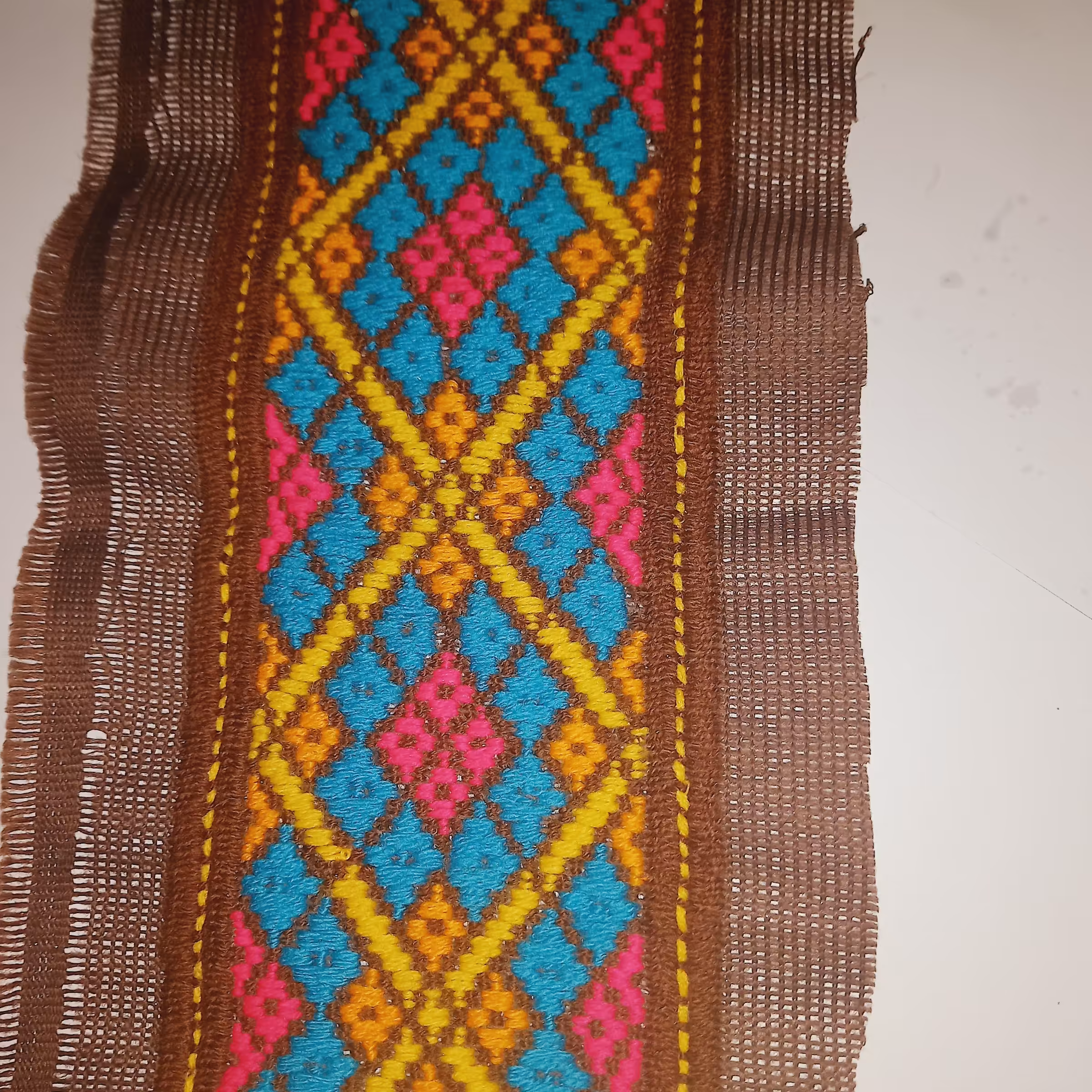 پنل یا دم آستین سوزن دوزی بلوچی کاملا دست دوز  بسیار زیبا و فاخر 