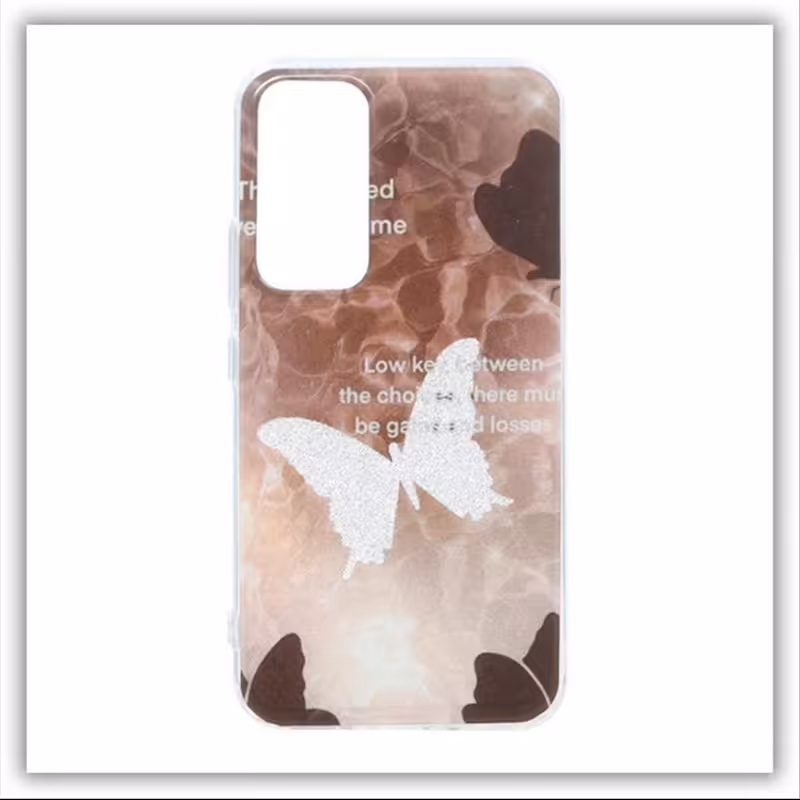 قاب IMD طرح دار شاین Samsung A54 -قهوه ای 