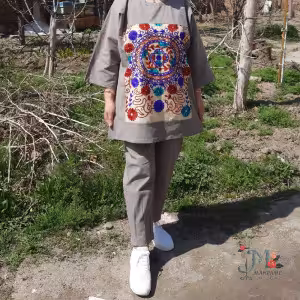 مانتو شلوار زنانه نخی مدل مانتک شلوار زنانه مدل لنا