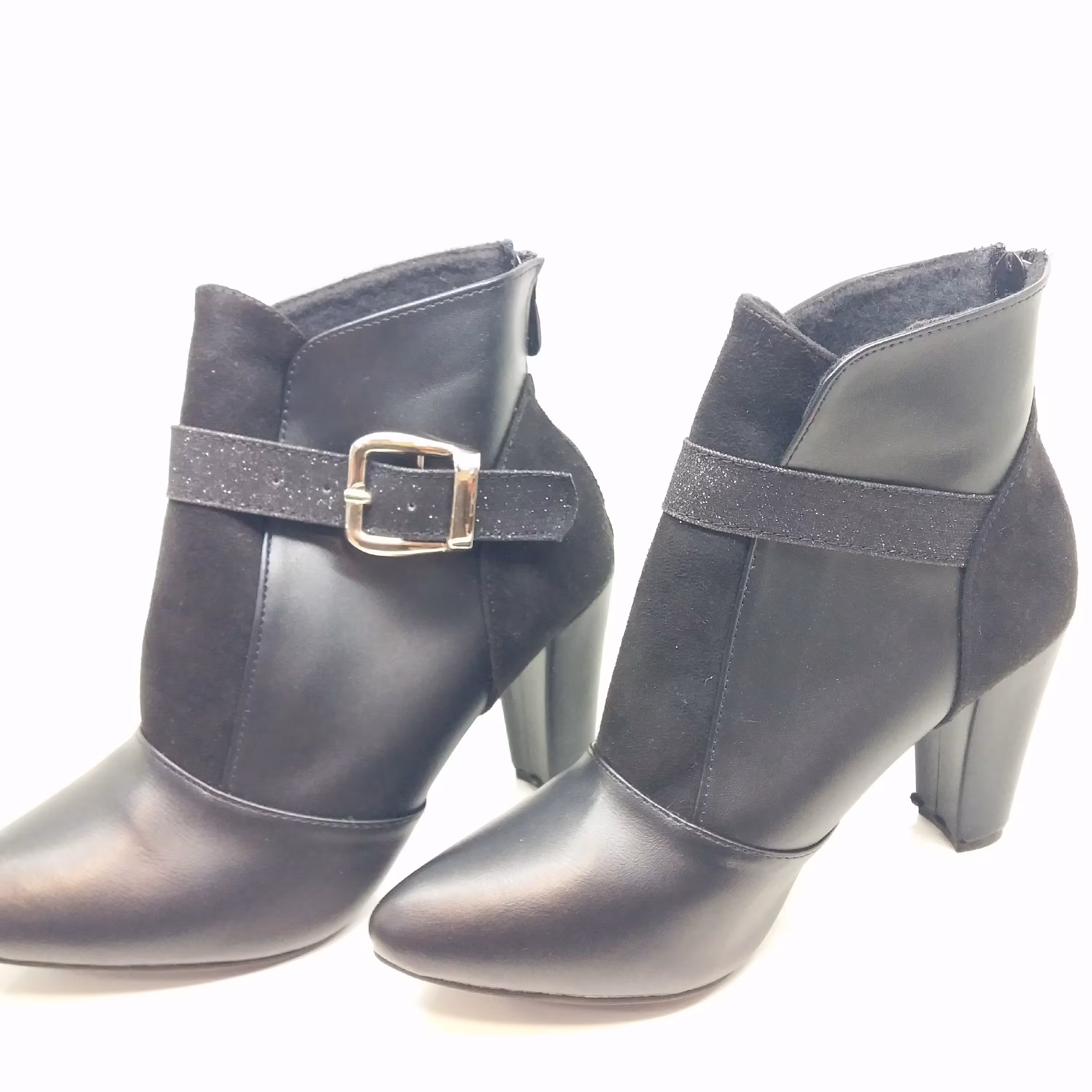 نیم بوت زنانه پاشنه دار مشکی 