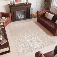 فرشینه سه بعدی طرح اسلیمی رنگ روشن BAs-2553