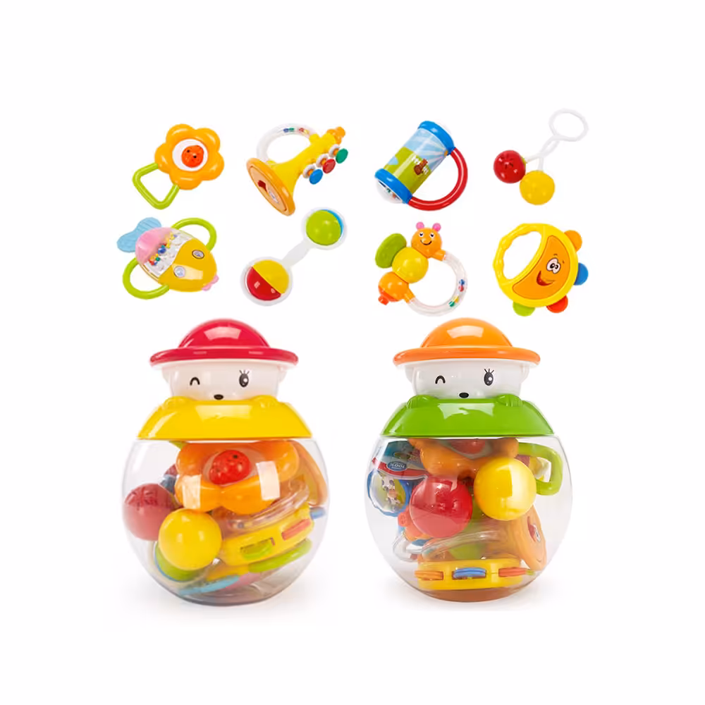 پک جغجغه نوزادی طرح خرس 10 عددی