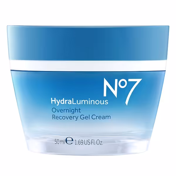 ژل کرم شب آبرسان قوی و بازسازی پوست نامبر سون No7 مدل Hydra Luminous حجم 50 میل